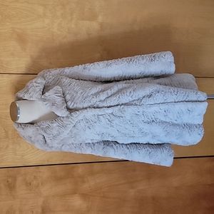 Kenneth Cole Faux Fur 3/4 Length Coat Size S